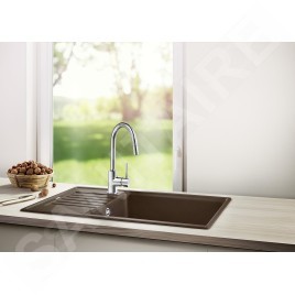 Blanco Zia XL 6 - Évier en silgranite, 780x500 mm, avec commande de vidage, café 523272