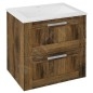 Sapho Amia - Meuble lavabo 590x600x450 mm, 2 tiroirs, chêne Collingwood AM060-1919 Sapho Amia - Meuble lavabo 590x600x450 mm, 2 tiroirs, chêne Collingwood AM060-1919