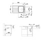 Blanco Axis III - Évier, 860x510 mm, avec accessoires, InFino, inox 522102