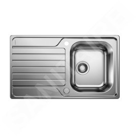 Blanco Dinas 45 - Évier, 860x500 mm, avec commande de vidage, inox brossé 523378