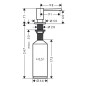 Axor Uno - Distributeur de détergent, 500 ml, noir mat 42818670