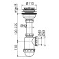 Alcadrain Siphons - Siphon d'évier, plastique A446-DN50/40