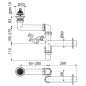 Alcadrain Siphons - Siphon d'évier, peu encombrant, avec raccord, en plastique A870P-DN40