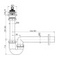 Alcadrain Siphons - Siphon d'évier, diamètre 70 mm, plastique A800-DN40
