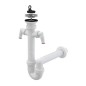 Alcadrain Siphons - Siphon d'évier, diamètre 70 mm, avec 2 raccords, en plastique A820-DN40
