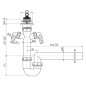 Alcadrain Siphons - Siphon d'évier, diamètre 70 mm, avec 2 raccords, en plastique A820-DN40