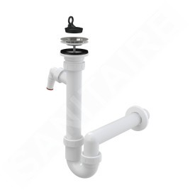 Alcadrain Siphons - Siphon d'évier, diamètre 70 mm, avec raccord, en plastique A810-DN40