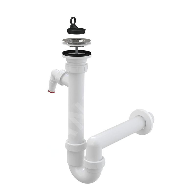 Alcadrain Siphons - Siphon d'évier, diamètre 70 mm, avec raccord, en plastique A810-DN40