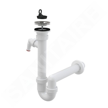 Alcadrain Siphons - Siphon d'évier, diamètre 70 mm, avec raccord, en plastique A810-DN40