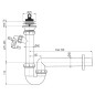 Alcadrain Siphons - Siphon d'évier, diamètre 70 mm, avec raccord, en plastique A810-DN40