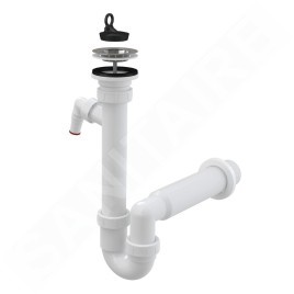 Alcadrain Siphons - Siphon d'évier, diamètre 70 mm, avec raccord, en plastique A810-DN50