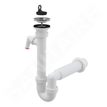 Alcadrain Siphons - Siphon d'évier, diamètre 70 mm, avec raccord, en plastique A810-DN50