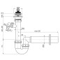 Alcadrain Siphons - Siphon d'évier, diamètre 70 mm, avec raccord, en plastique A810-DN50