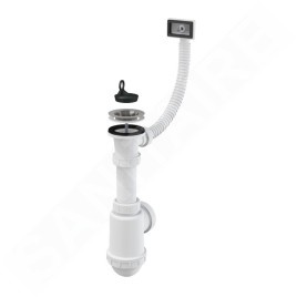 Alcadrain Siphons - Siphon d'évier, avec trop-plein flexible, en plastique A444-DN50/40