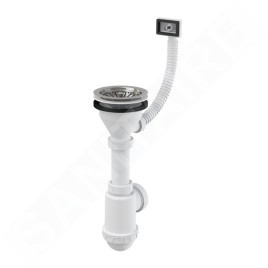 Alcadrain Siphons - Siphon d'évier, avec trop-plein flexible, en plastique A447-DN50/40