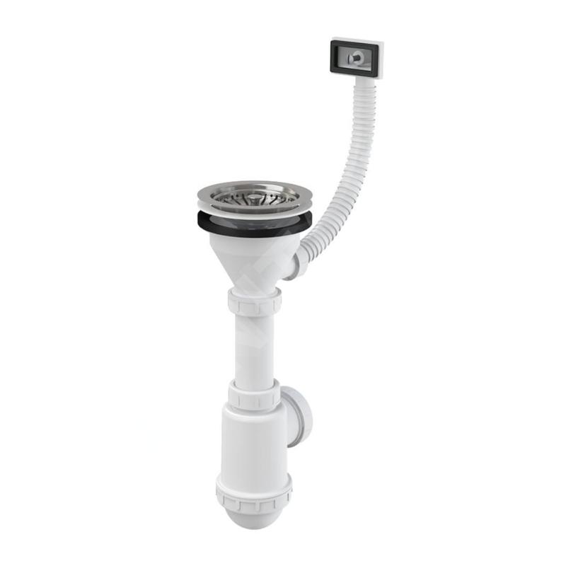 Alcadrain Siphons - Siphon d'évier, avec trop-plein flexible, en plastique A447-DN50/40