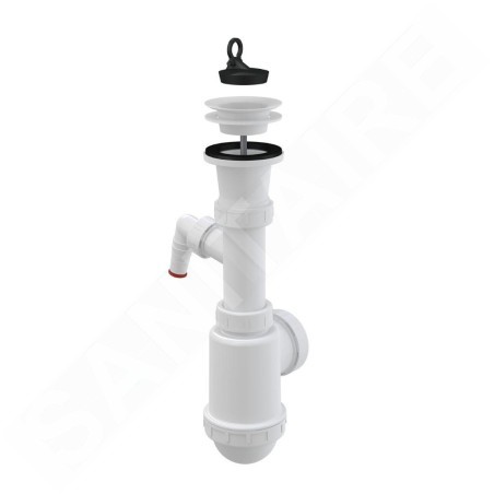 Alcadrain Siphons - Siphon pour évier, avec raccord, en plastique A442P-DN50/40