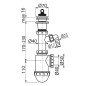 Alcadrain Siphons - Siphon pour évier, avec raccord, en plastique A442P-DN50/40