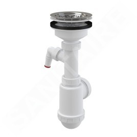 Alcadrain Siphons - Siphon pour évier, avec raccord, en plastique A446P-DN50/40
