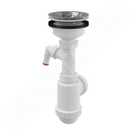 Alcadrain Siphons - Siphon pour évier, avec raccord, en plastique A446P-DN50/40