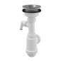 Alcadrain Siphons - Siphon pour évier, avec raccord, en plastique A446P-DN50/40