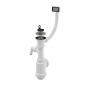 Alcadrain Siphons - Siphon d'évier, avec raccordement, avec trop-plein flexi, plastique A444P-DN50/40