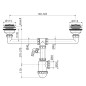 Alcadrain Siphons - Siphon pour double évier, diamètre 115 mm, avec raccord, plastique A453P