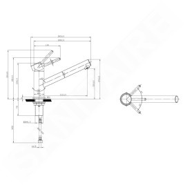 Villeroy & Boch Como - Mitigeur d'évier avec bec extractible, anthracite 92520005