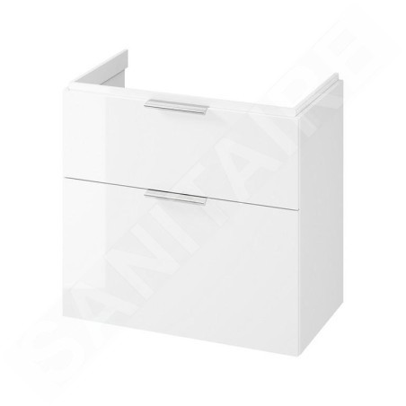 Cersanit City - Meuble-lavabo, 72x79x45 cm, 2 tiroirs, blanc S584-018-DSM