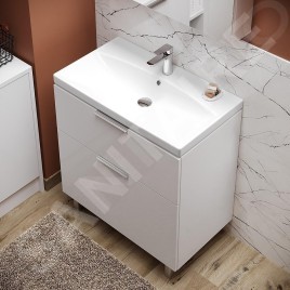 Cersanit City - Meuble-lavabo, 72x79x45 cm, 2 tiroirs, blanc S584-018-DSM
