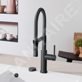 Villeroy & Boch Steel Expert 2.0 - Mitigeur d'évier avec bras flexible et douchette, anthracite 92800005