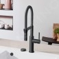 Villeroy & Boch Steel Expert 2.0 - Mitigeur d'évier avec bras flexible et douchette, anthracite 92800005