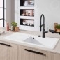 Villeroy & Boch Steel Expert 2.0 - Mitigeur d'évier avec bras flexible et douchette, anthracite 92800005