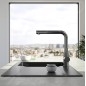 Villeroy & Boch Steel Shower - Mitigeur d'évier avec bec extractible, anthracite 96970105