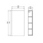 Cersanit City - Armoire 80x40x14 cm, 1 porte, charnières G/D, blanc S584-020-DSM