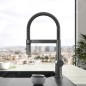 Villeroy & Boch Steel Expert Compact - Mitigeur d'évier avec bras flexible et douchette, anthracite 92730005