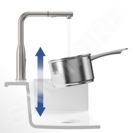 Villeroy & Boch Subway Style Shower - Mitigeur d’évier avec douchette extractible, anthracite 92850005