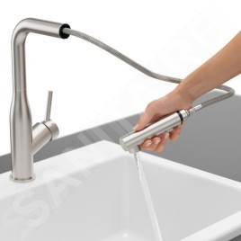 Villeroy & Boch Subway Style Shower - Mitigeur d’évier avec douchette extractible, anthracite 92850005