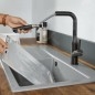 Villeroy & Boch Subway Style Shower - Mitigeur d’évier avec douchette extractible, anthracite 92850005