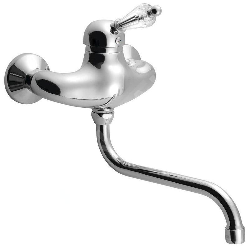 Sapho Kirké - Mitigeur de lavabo, manette cristal, chrome KI15KC