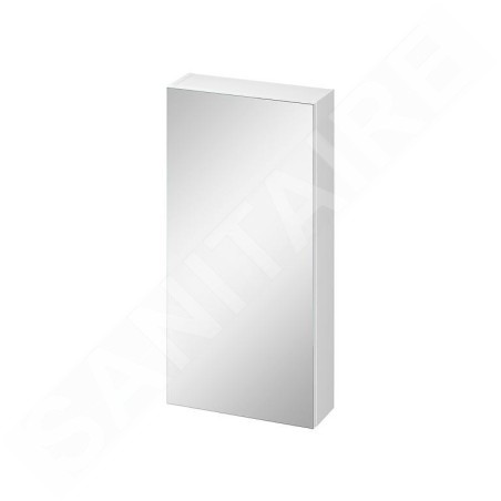 Cersanit City - Armoire à miroir, 80x40x14 cm, 1 porte, charnières G/D, blanc S584-022-DSM
