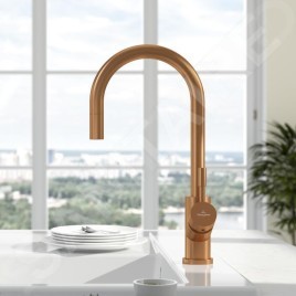 Villeroy & Boch Umbrella - Mitigeur d'évier avec bec extractible, bronze 92540004