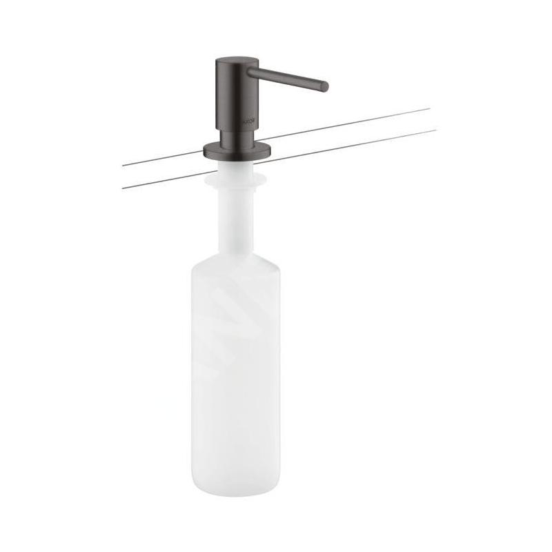 Axor Uno - Distributeur de savon, 500 ml, chrome noir brossé 42818340