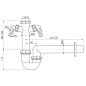 Alcadrain Siphons - Siphon d'évier, 2 raccordements A82-DN40