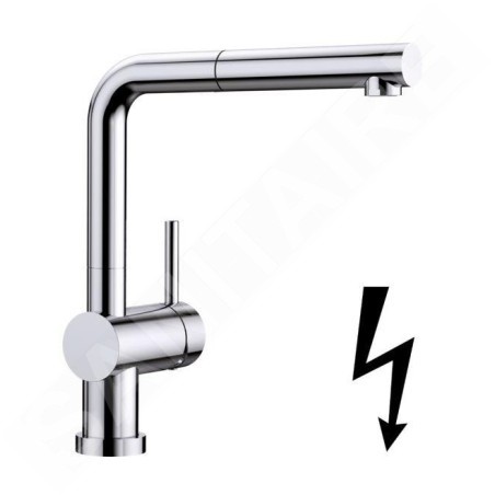 Blanco Linus S-F - Mitigeur d’évier avec douchette extractible, à basculer sous la fenêtre, chrome 514276