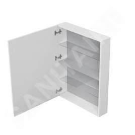 Cersanit Moduo - Armoire 80x59x14 cm, 1 porte, charnières L/P, blanc S590-016-DSM