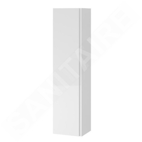Cersanit Moduo - Armoire haute, 160x40x34 cm, 1 porte, charnières G/D, miroir intérieur, blanc S590-020-DSM