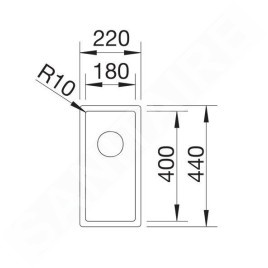 Blanco Claron 180 - Évier, 440x220 mm, InFino, inox 521564