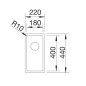 Blanco Claron 180 - Évier, 440x220 mm, InFino, inox 521564 Blanco Claron 180 - Évier, 440x220 mm, InFino, inox 521564