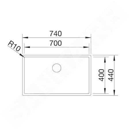 Blanco Claron 700 - Évier, 740x440 mm, InFino, inox 521581